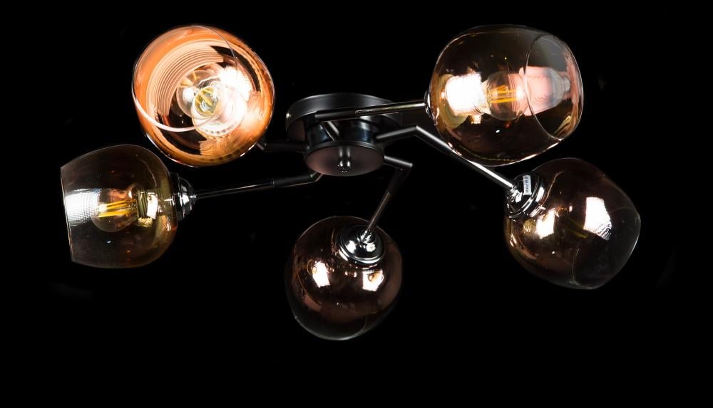 Люстра с плафонами Ray LGH60021/5 BK/CR (IR006442)