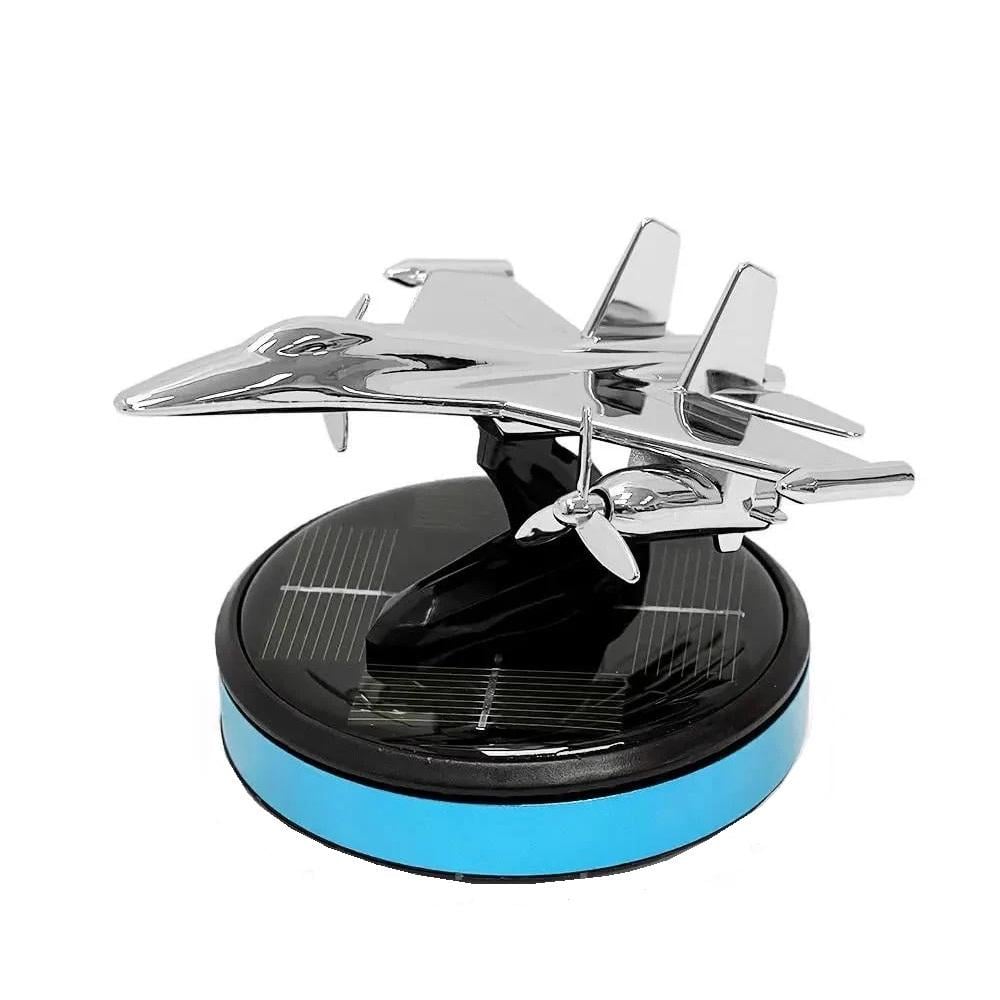 Ароматизатор автомобильный Самолет-истребитель на солнечной батарее Blue (4712-Leader)