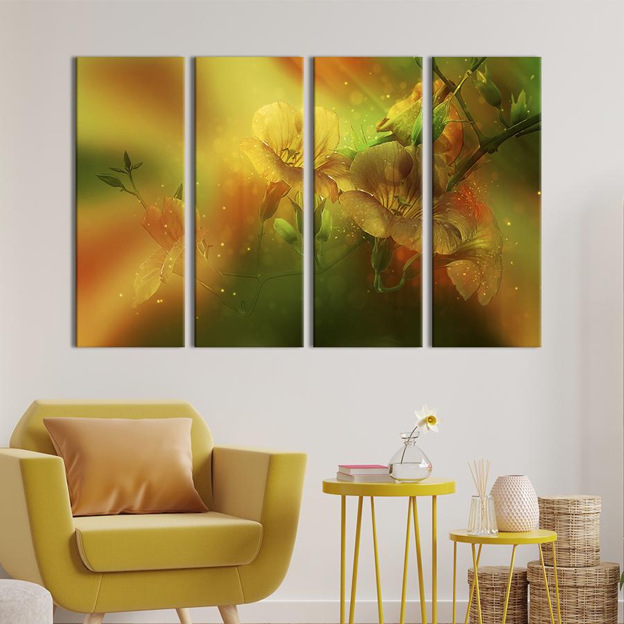 Картина на холсте Диковинные цветы 149x93 см (803-41)