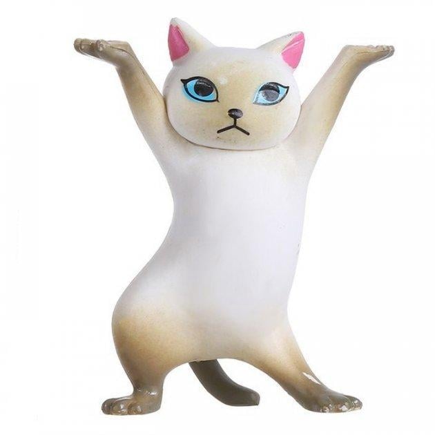 Подставка для канцелярских принадлежностей SUNROZ Cat Stand White/Beige (A88058)