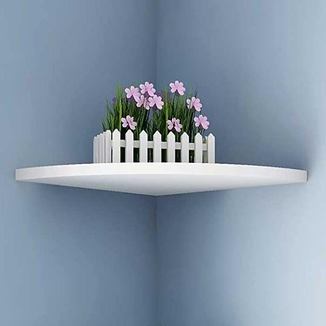 Полка настенная угловая из дерева Теренас 40 Зефир (УНП-401020)