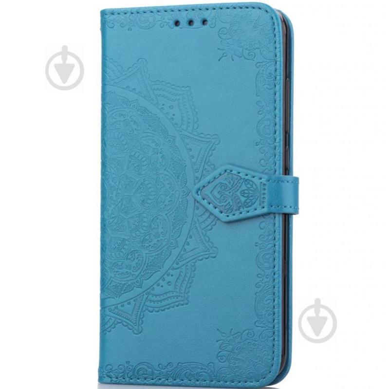 Кожаный чехол-книжка Epik Art Case с визитницей для Xiaomi Redmi 7A Синий (708942)