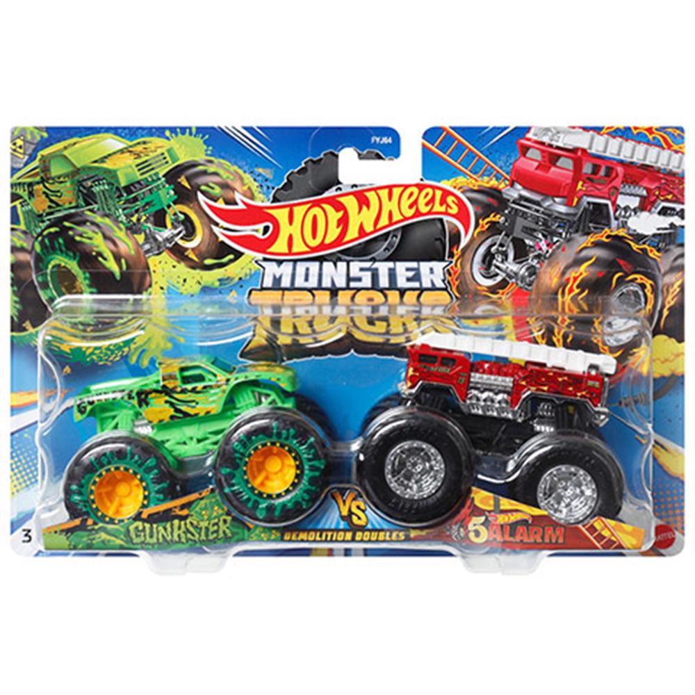 Ігровий набір Hot Wheels Monster Trucks 2 автомобіля Gunkster vs 5Alarm (FYJ64-27)