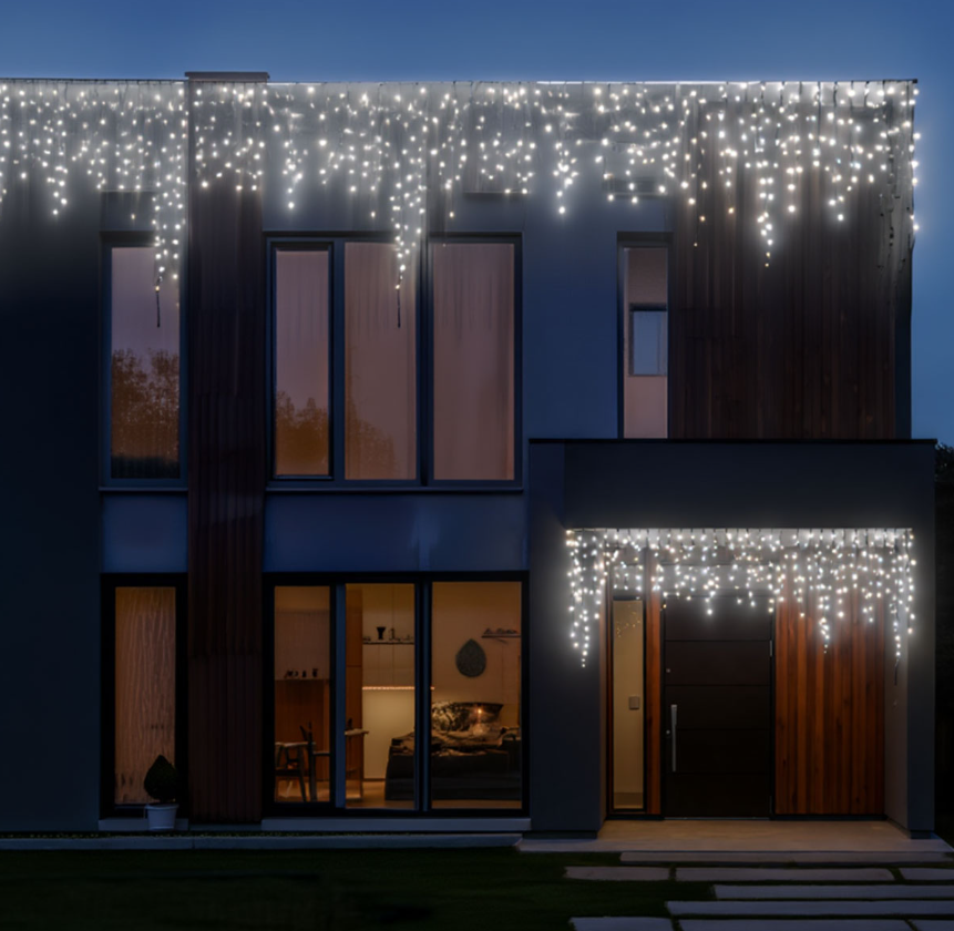 Гирлянда бахрома уличная 405 LED 25 м от сети белая нить Белый - фото 1 Гирлянда бахрома уличная 405 LED 25 м от сети белая нить Белый - фото 1