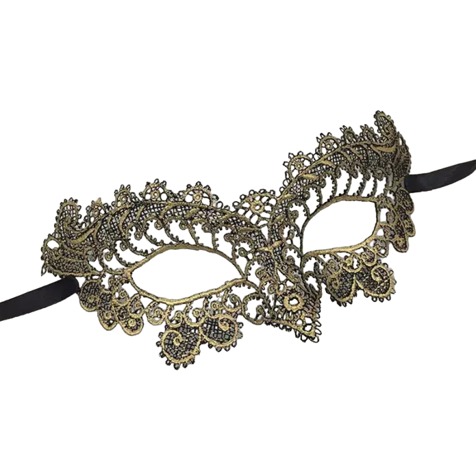 Маска карнавальная кружевная 22х7 см Золотистый (16820) Маска карнавальная кружевная 22х7 см Золотистый (16820)