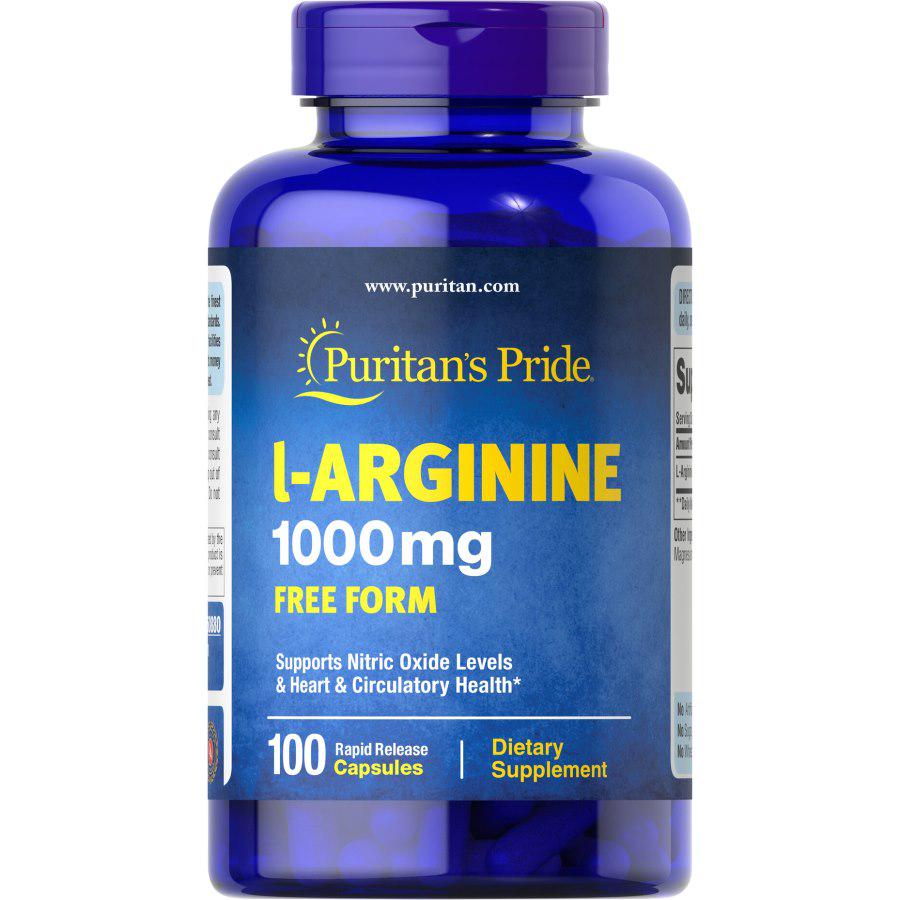 Амінокислота Puritan's Pride L-Arginine 1000 мг 100 капс. (8712)