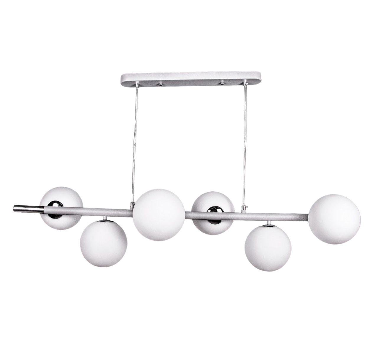 Люстра подвесная Прометей лофт на 6 лампочек Хром (P9-N2774/6P CH)