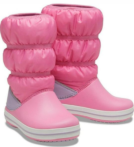 Чоботи  жіночі Crocs Crocband Winter Boot Pink р. 37-38 Рожевий (26920)