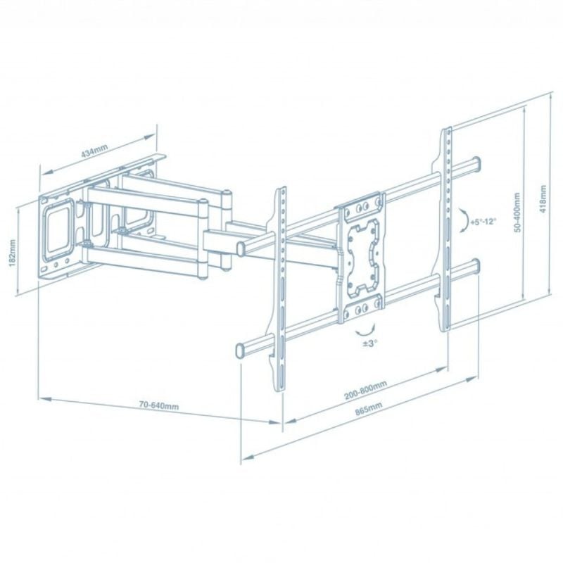 Крепление для телевизора Walfix R-614B настенное 37-85" (tf1453) - фото 4 Крепление для телевизора Walfix R-614B настенное 37-85" (tf1453) - фото 4