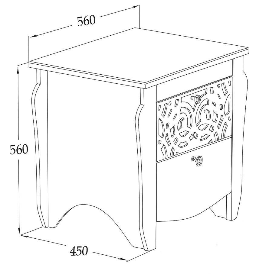 Тумба ліжкова Майстер Форм Гефест 560х450х560 мм Венге магія/Дуб сонома (90779) - фото 2