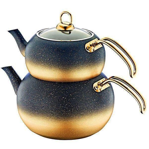 Чайник заварник двухъярусный O.M.S. Collection 8210-L 1,6/3 л Черно-золотой