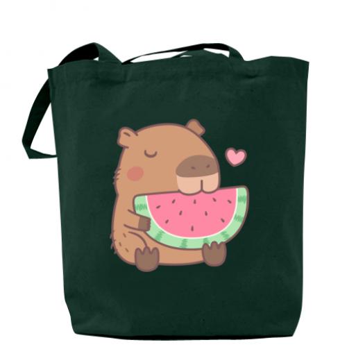 ЭКО-сумки-шопер Capybara and Watermelon (12979810-16-182940)