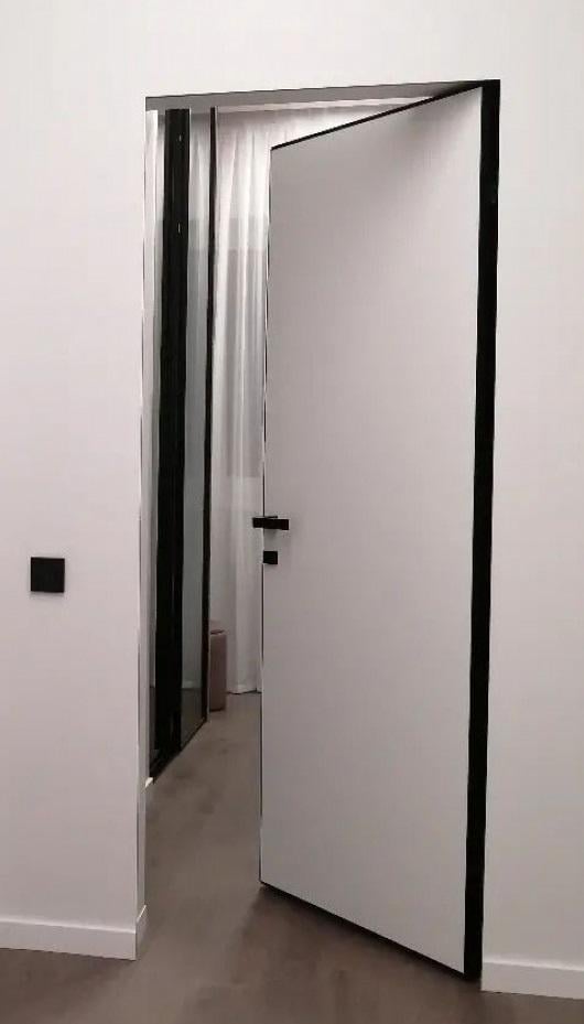 Дверь скрытая ЕД Inside комплект внутреннего открывания левые с черным AL торцом 2000х700 мм (60625)