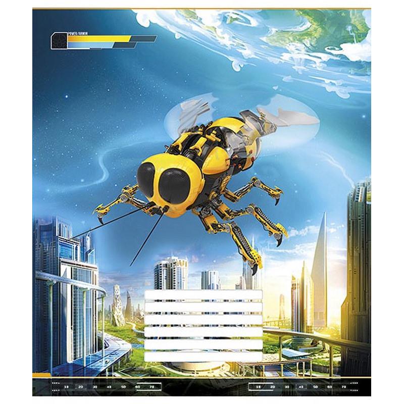 Шкільний зошит Techno city 012-2495L-2 в лінію 12 аркушів (RLT43101)