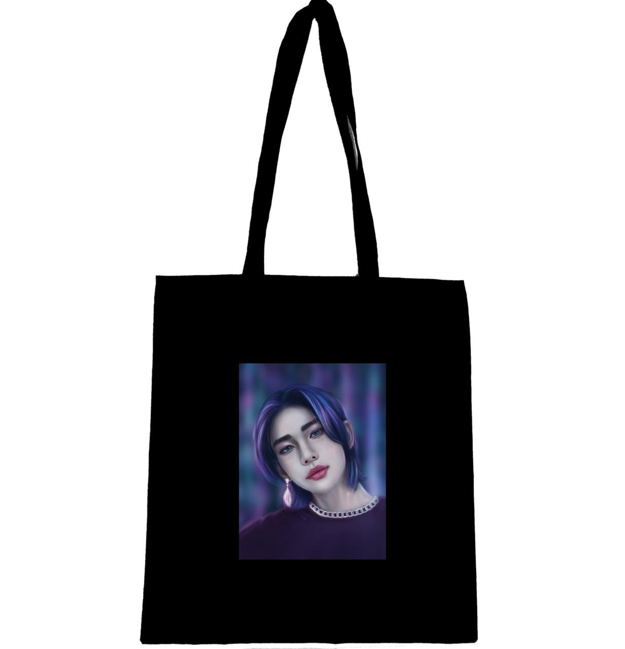 Эко-сумка Stray kids skz hwang hyunjin with blue eyes (432)