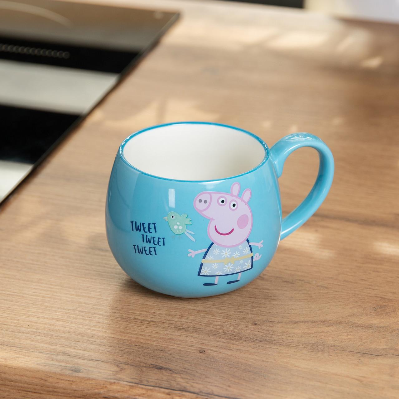 Кружка Peppa Pig фарфоровая 400 мл Синий (HP-15-14) - фото 4 Кружка Peppa Pig фарфоровая 400 мл Синий (HP-15-14) - фото 4