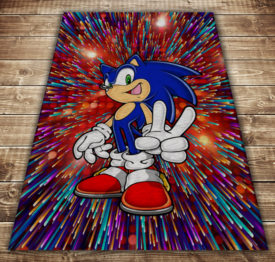 Плед с 3D принтом Соник Victory htl 150x200 см (epi_0010)