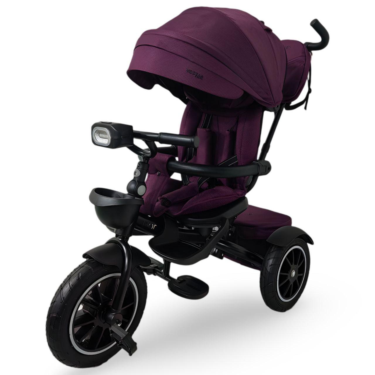 Детский велосипед трехколесный El Camino ME 1193 MODENA поворотное сиденье/складной руль/свет Purple (25587453)