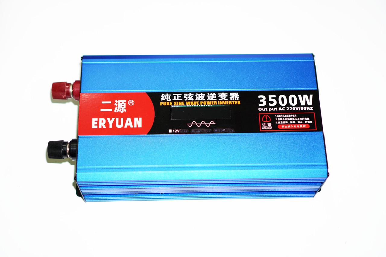 Автомобильный инвертор ERYUAN с чистой синусоидой 3500W LCD AC/DC 12V с вольметром (17921769) - фото 5