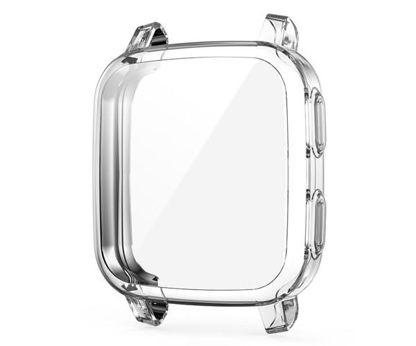 Чехол силиконовый для Garmin Venu Sq/Venu Sq 2 с защитой на экран Прозрачный