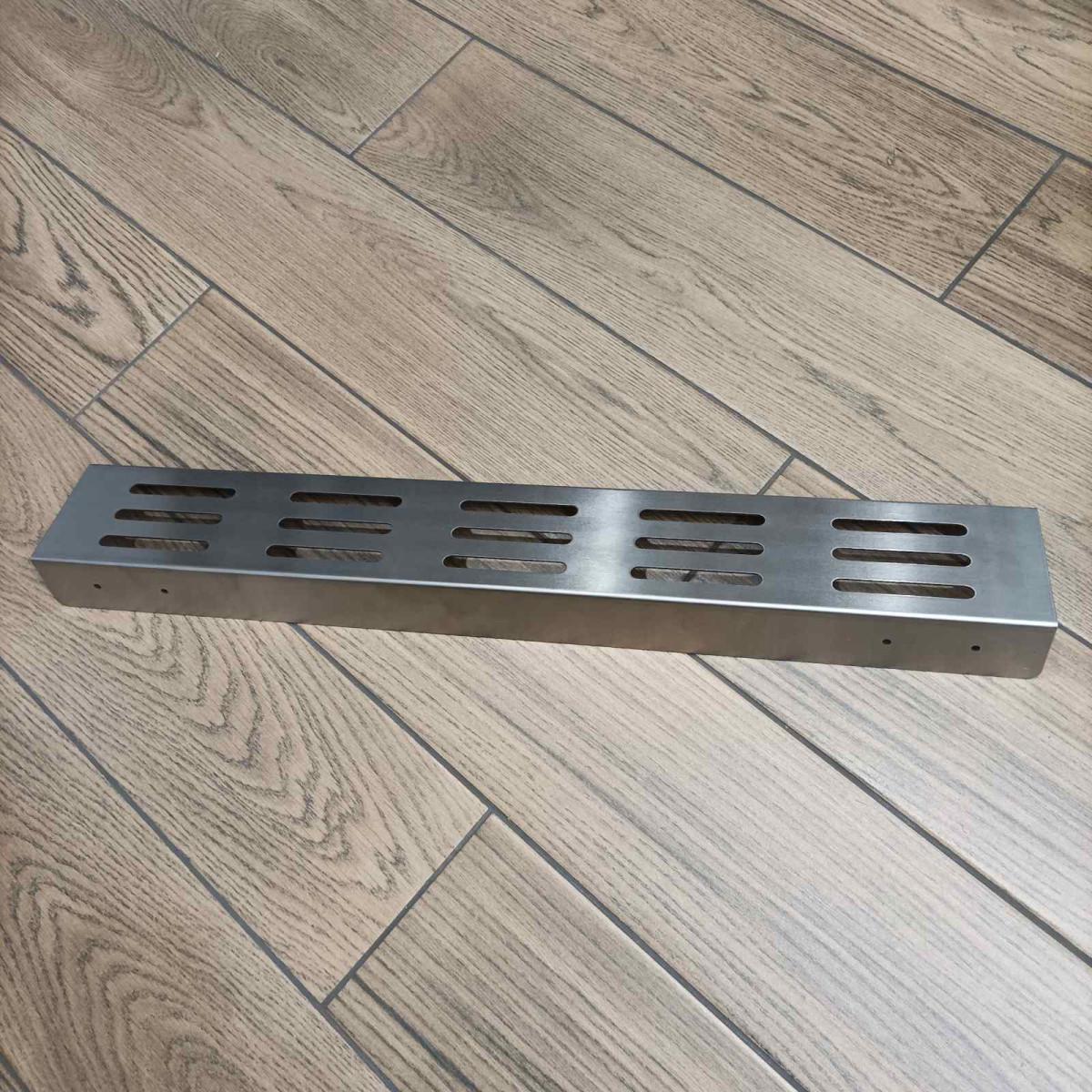 Поличка для ванной кімнати Disfact HL-65 L-форми довга пряма відкрита з товстої нержавіючої сталі 65 см Сріблястий матовий (3328) - фото 6