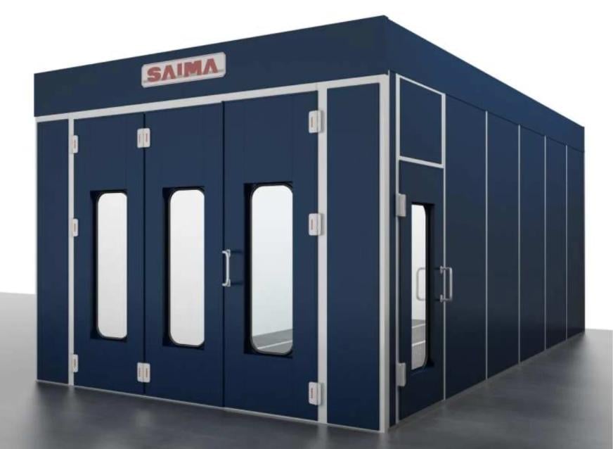Фарбувальна камера SAIMA BETA Side Draft 6×4×2,55 м з дизельним нагрівом 200 кВт 22000 м3/год Фарбувальна камера SAIMA BETA Side Draft 6×4×2,55 м з дизельним нагрівом 200 кВт 22000 м3/год