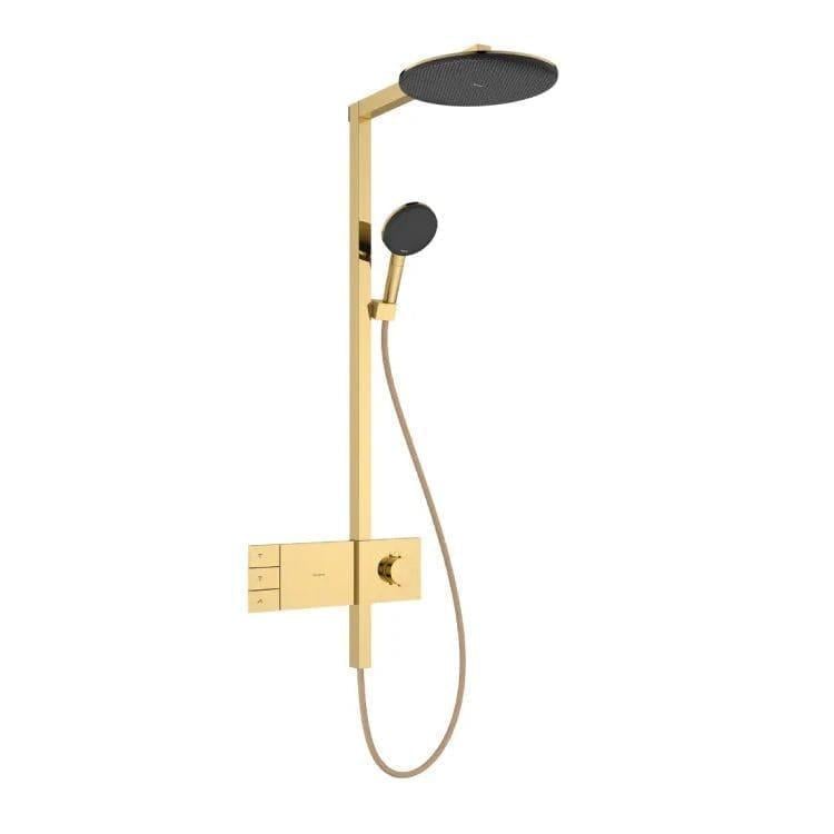 Душевая система Hansgrohe Raindance Alive S 300 2jet EcoSmart из ShowerSelect Comfort с термостатом металл Золотой (37521229)