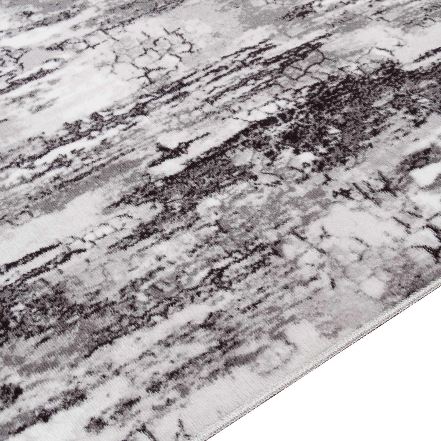 Ковер на силиконовой основе противоскользящий DAKARIA Soft Run 4081G 2x2 м Серый (00-00020237) - фото 9