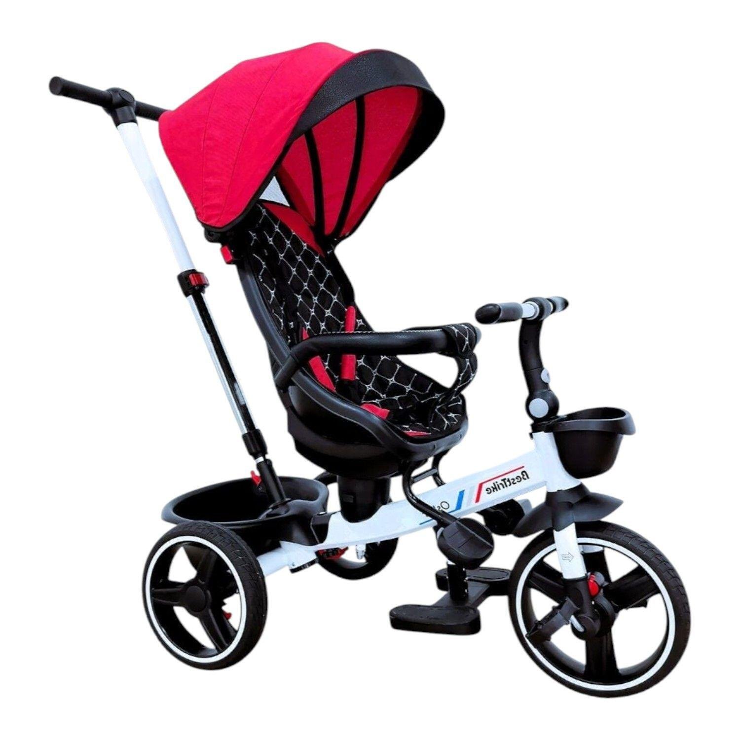 Велосипед дитячий триколісний Best Trike Oscar 6390 PU складане кермо з батьківською ручкою Малиновий (22-198) - фото 1 Велосипед дитячий триколісний Best Trike Oscar 6390 PU складане кермо з батьківською ручкою Малиновий (22-198) - фото 1