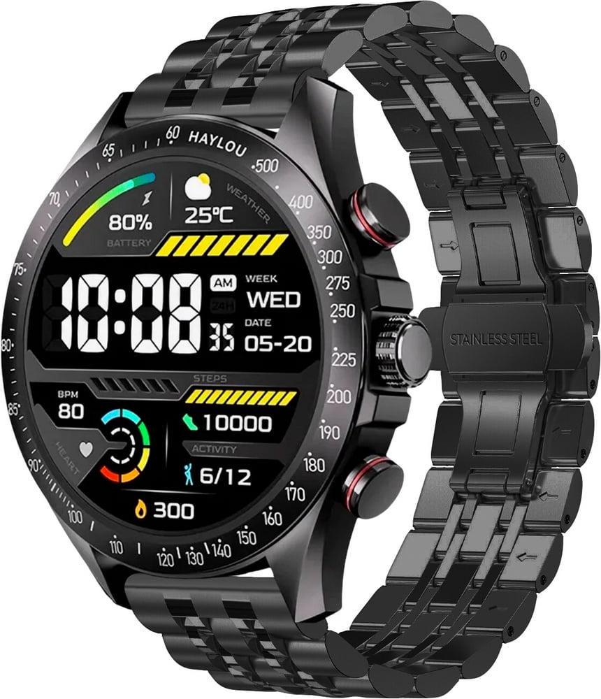 Браслет металлический Spinye для Haylou Solar Pro LS18 Black (40844-2B)