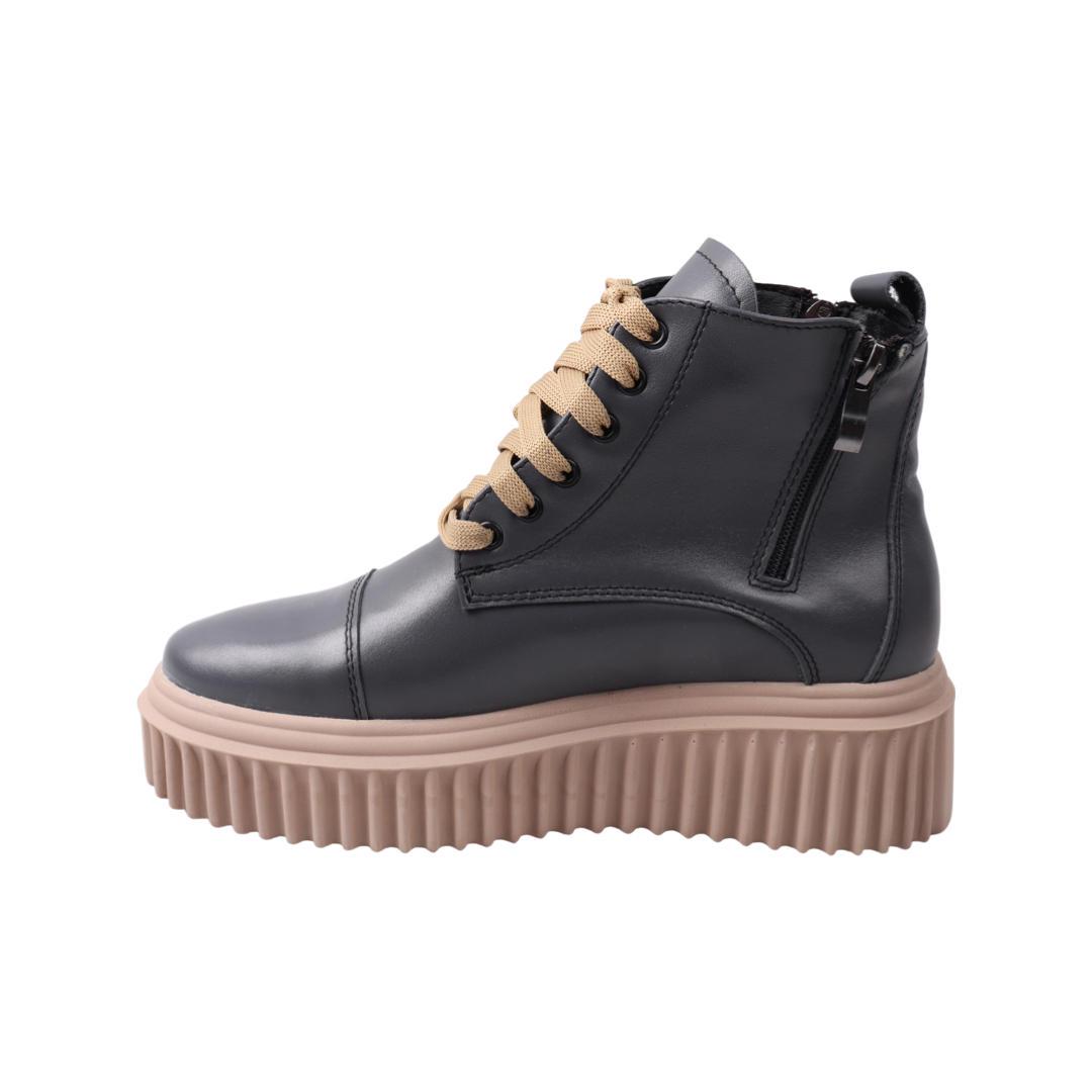 Ботинки женские Vadrus из кожи р. 38 Серый (391-22ZHCPF)