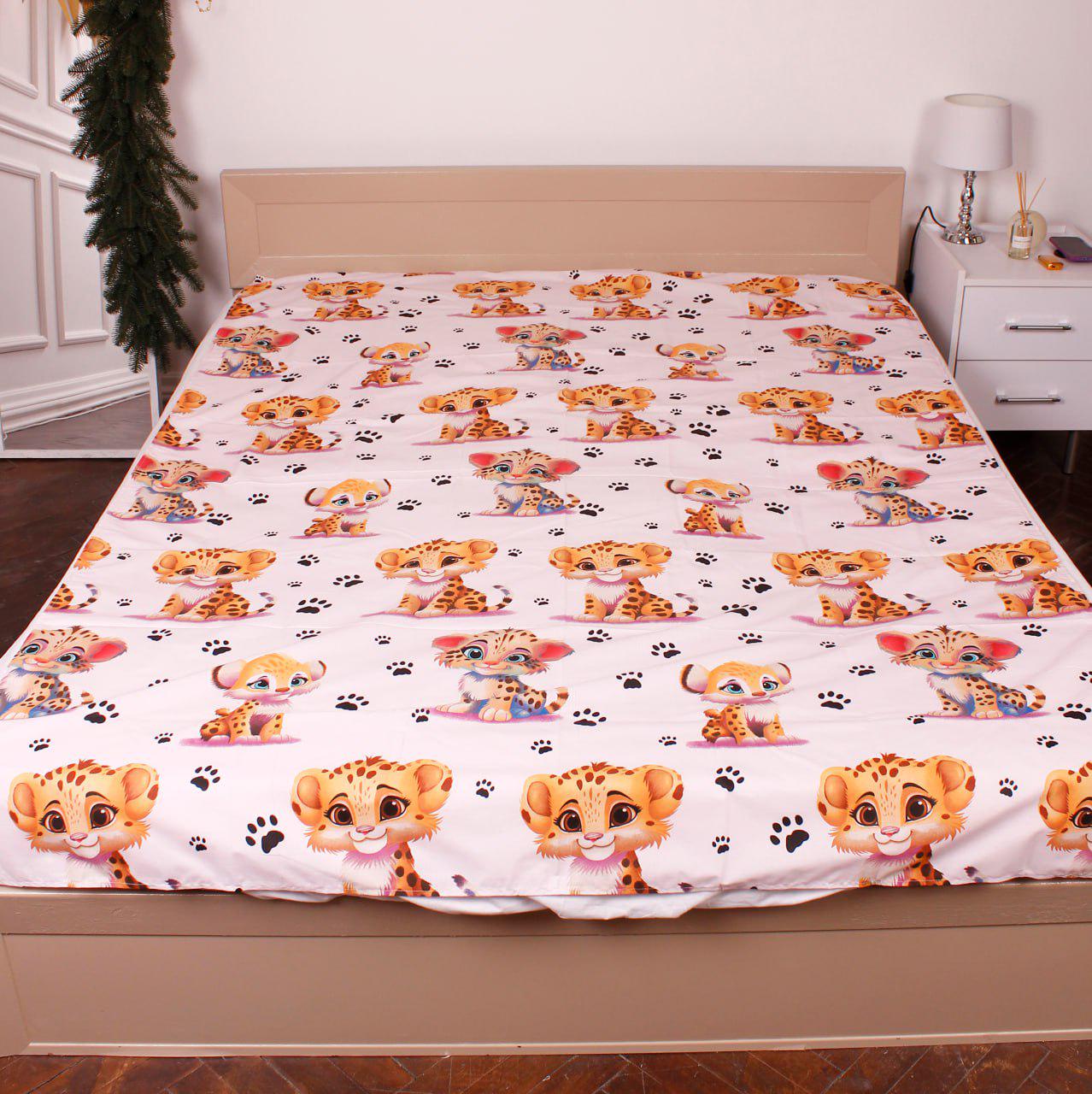 Простынь на резинке Львята бязь 160х190х25 см Лиловый (20020503) Простынь на резинке Львята бязь 160х190х25 см Лиловый (20020503)