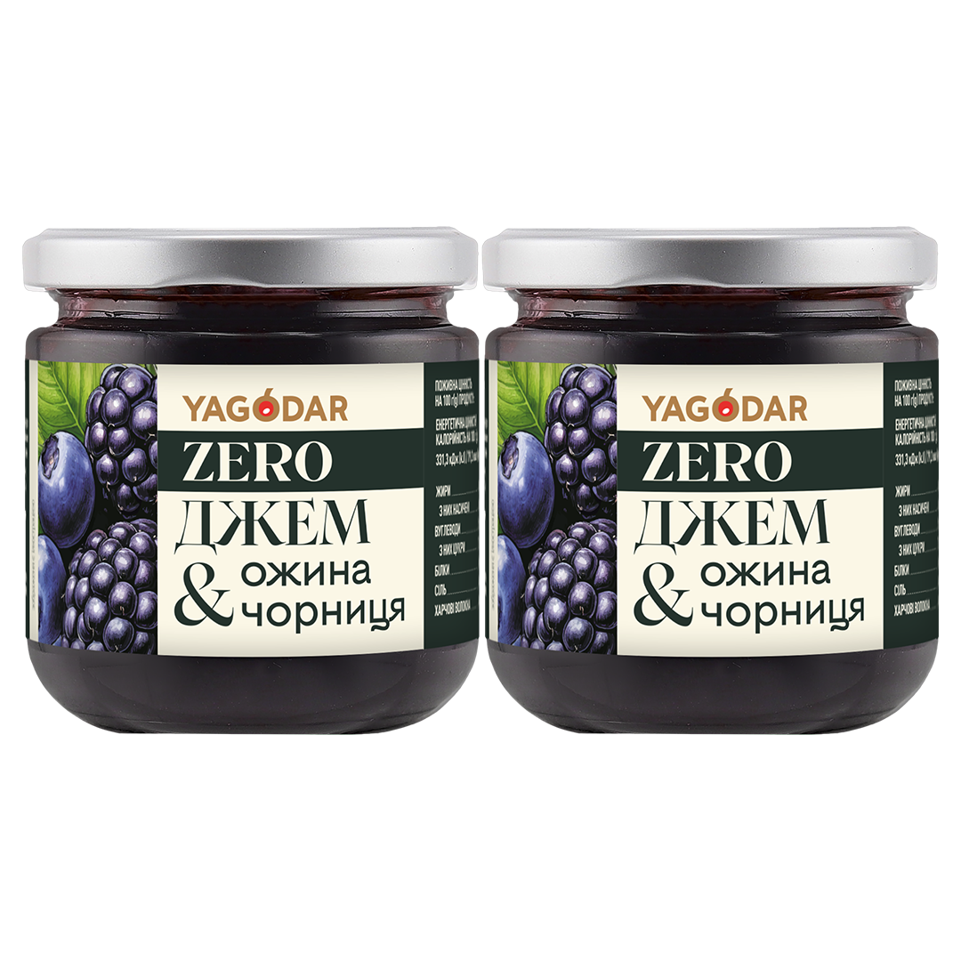 Джем YAGODAR Ежевика-Черника без сахара 2 шт. (2671968712)