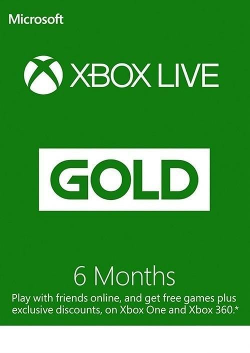 Електронний код-підписка Xbox Live Gold на 6 місяців Xbox 360/One/Series для всіх регіонів та країн