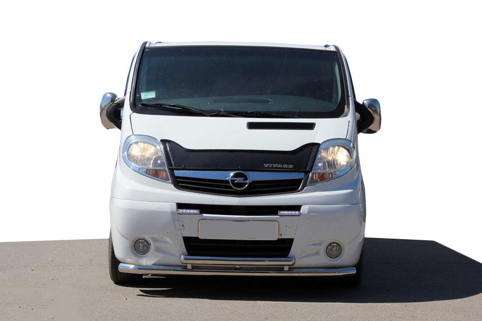 Передняя защита ST014/2 CAN для Nissan Primastar 2002-2014 гг. нержавеющая сталь Хром