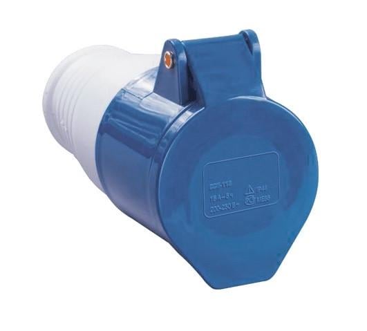 Розетка стационарная TechnoSystems 2Р+PЕ 16А 220В IP44 (5500416)