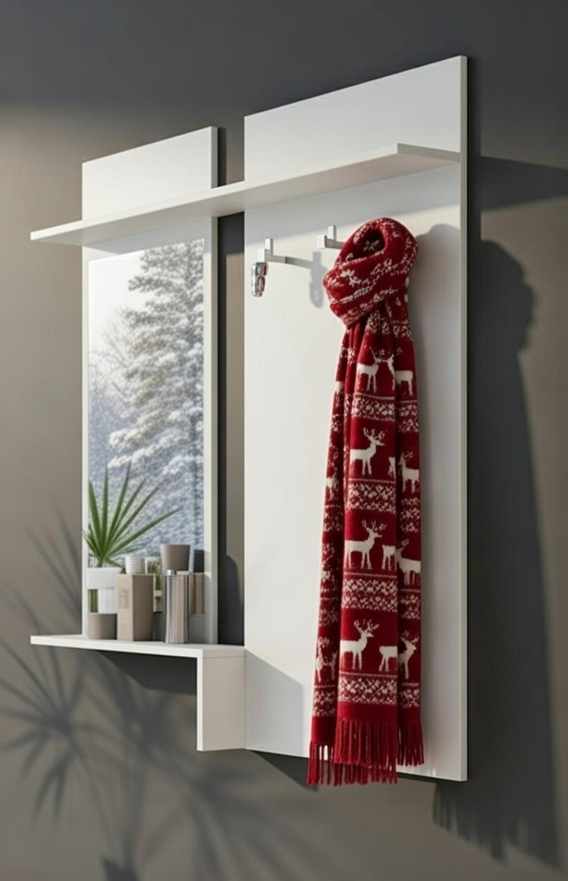 Вешалка Мастер Форм Брайт 900х376х2000 мм левосторонняя Белый (07900)