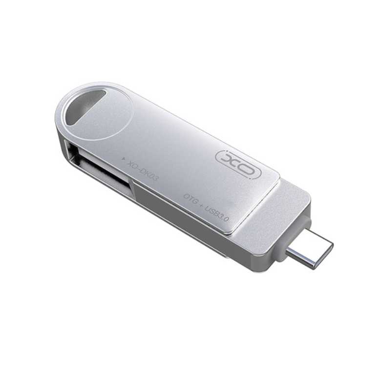 Флеш-пам'ять Xo DK03 Type-C/USB 3.0 64 ГБ Сталевий (MAW-44114_386)