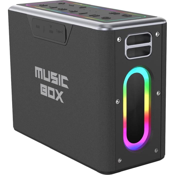 Портативна колонка HiFuture MusicBox Bluetooth 5.0 караоке з 2 мікрофонами 100 Вт Black (MusicBox.Black)