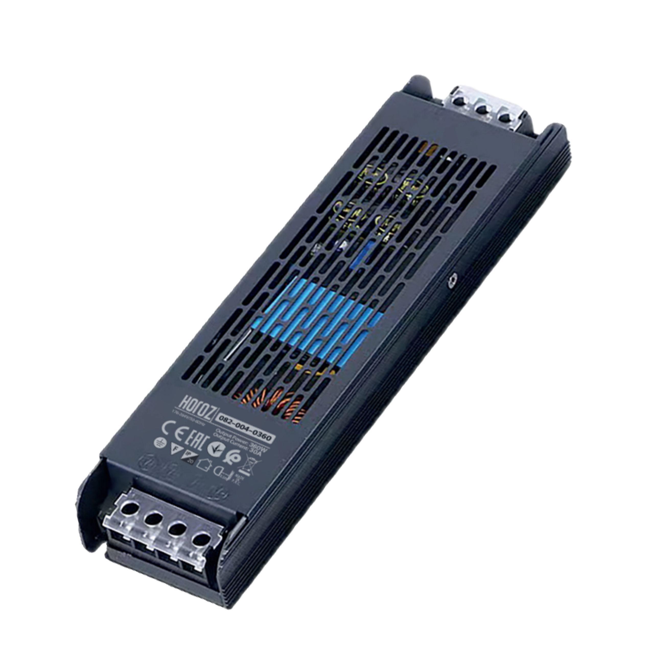 Блок живлення для стрічки HOROZ ELECTRIC Slim VESPA-60 LED 360W 176-264V 30A IP20 DC12V (082-004-0360-010)