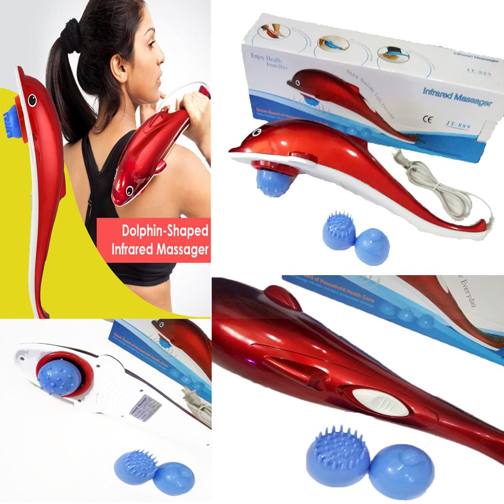 Інфрачервоний ручний масажер Dolphin massager JT-889-red - фото 4