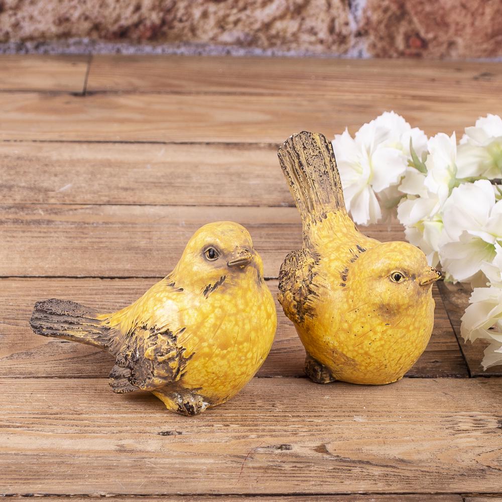 Птичка керамическая 11 см 2 шт. Желтый (5130-1)