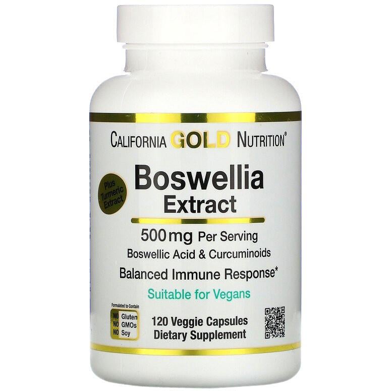 Екстракт босвелії California GOLD Nutrition Boswellia Extract із куркумою 500 мг 120 капсул (1004735096)