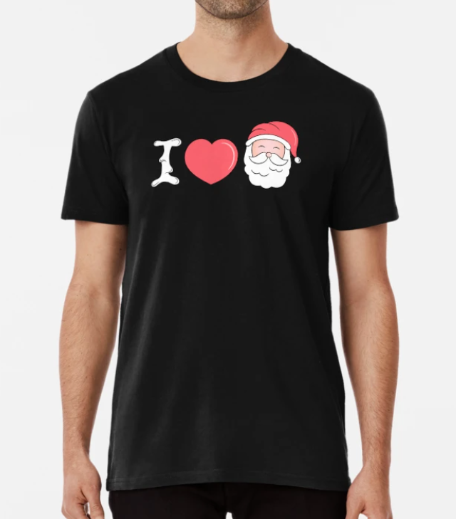 Футболка чоловіча новорічна Stedman з принтом Люблю Санта Клауса XXL Чорний (НГ18-5)