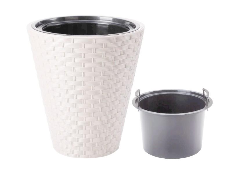 Горшок для цветов Rattana-40 Белый (3820-011) - фото 1 Горшок для цветов Rattana-40 Белый (3820-011) - фото 1