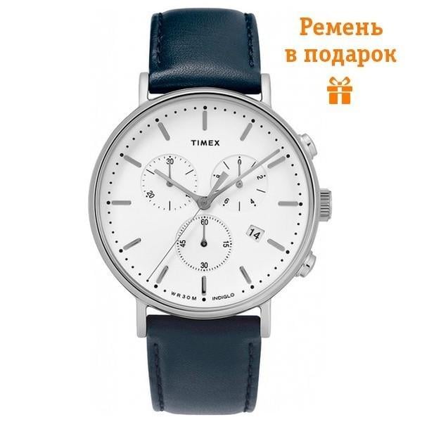 Наручний годинник чоловічий Timex Fairfield Chrono кварцевий Silver (Tx2t32500) Наручний годинник чоловічий Timex Fairfield Chrono кварцевий Silver (Tx2t32500)