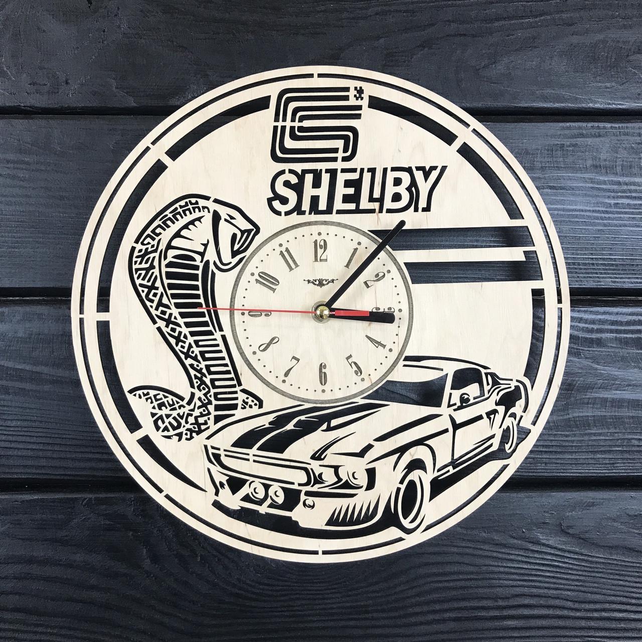Часы настенные дизайнерские из дерева Shelby