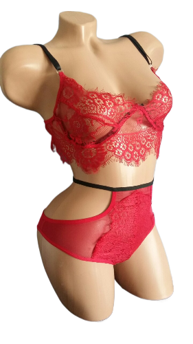 Комплект білизни Подих пристрасті 80В/M Червоний (Н-0866-К) - фото 4 Комплект білизни Подих пристрасті 80В/M Червоний (Н-0866-К) - фото 4