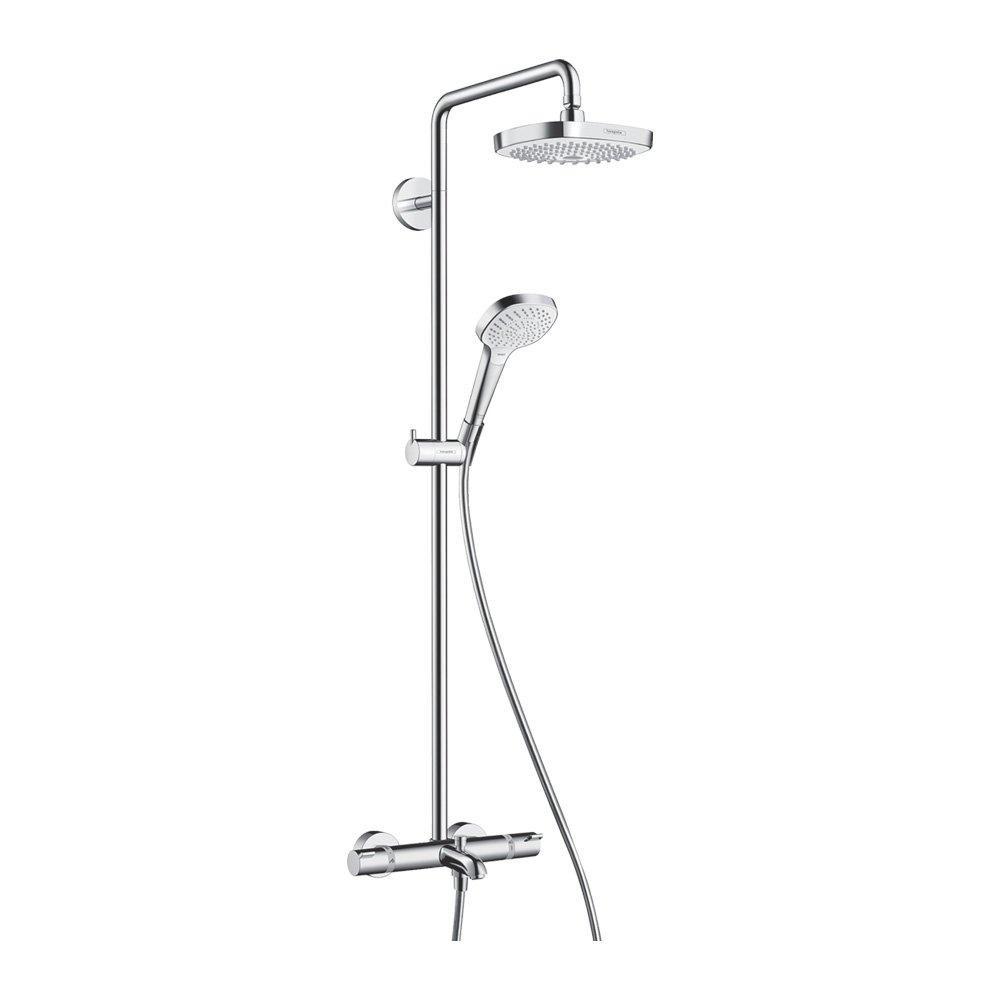 Душевая система Hansgrohe Croma Select E Showerpipe 180 2jet с термостатом для ванны Хром (27352400)