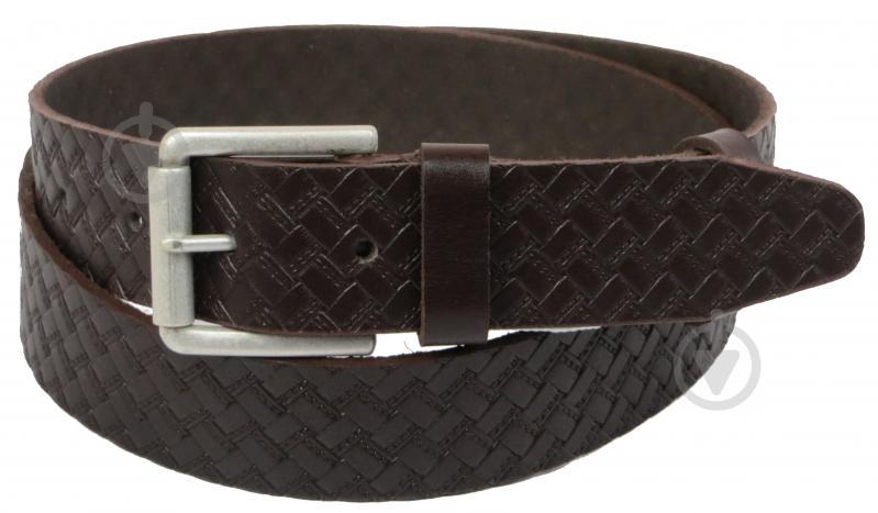 Шкіряний ремінь Skipper 110-130 x 3.8 см Коричневий (1101-38)
